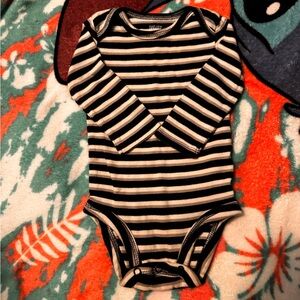 Carter's Classic Black and White Striped Bodysuit